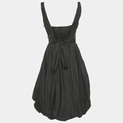 Pre Owned Elisabetta Franchi Celyn b. Black Embellished Taffeta Mini Dress M