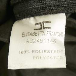 Pre Owned Elisabetta Franchi Celyn b. Black Embellished Taffeta Mini Dress M