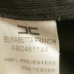 Pre Owned Elisabetta Franchi Celyn b. Black Embellished Taffeta Mini Dress M