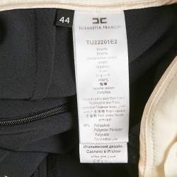 Pre Owned Elisabetta Franchi White Chain Print Crepe Detachable Top Playsuit M