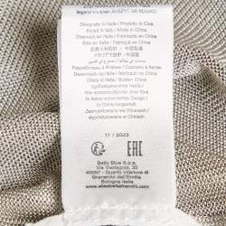 Pre Owned Elisabetta Franchi Grey Rib Knit Tank Top M