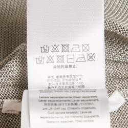 Pre Owned Elisabetta Franchi Grey Rib Knit Tank Top M