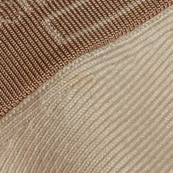 Pre Owned Elisabetta Franchi Light Beige Knit Logo Detail Button Front Cardigan Dress M