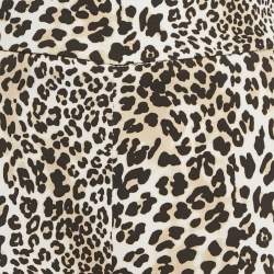 Pre Owned Elisabetta Franchi Black/Beige Leopard Print Wide Leg Trousers M