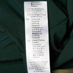 Pre Owned Elisabetta Franchi Green Stretch Crepe Bodysuit Shirt M 