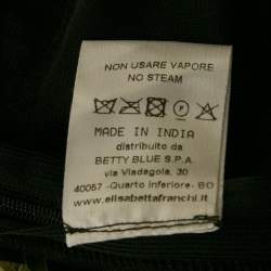 Pre Owned Elisabetta Franchi Metallic/Black Sequin Sleeveless Mini Dress L