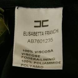 Pre Owned Elisabetta Franchi Metallic/Black Sequin Sleeveless Mini Dress L