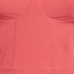 Pre Owned Elisabetta Franchi Fuchsia Pink Crepe Sleeveless Knee-Length Dress S