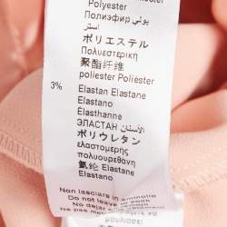 Pre Owned Elisabetta Franchi Light Orange/Peach Crepe Cap Sleeve Midi Dress S