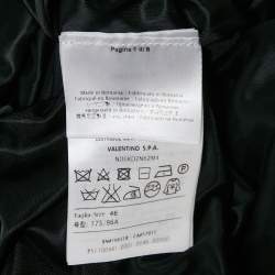 Pre Owned Elisabetta Franchi Purple Stripe Cotton V-Neck Sweater M