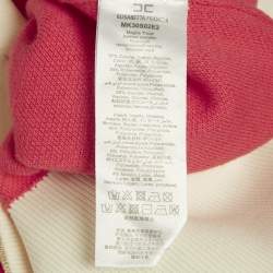 Pre Owned Elisabetta Franchi Pink Terry Short Sleeve Cardigan L