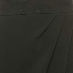 Pre Owned Elisabetta Franchi Black Crepe Draped Pencil Skirt M