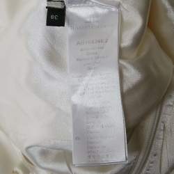 Pre Owned Elisabetta Franchi White Crepe Flared Short Dress S