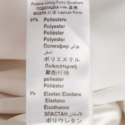 Pre Owned Elisabetta Franchi White Crepe Belted Midi Dress S