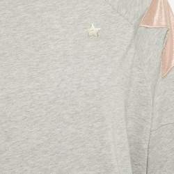 مملوكة مسبقًا إليزابيتا فرانكي تي شيرت قطن رمادي بتفاصيل رقعات نجوم بحجم متوسط