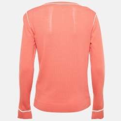 Pre Owned إليزابيتا فرانكي سترة محبوكة وردية كبيرة