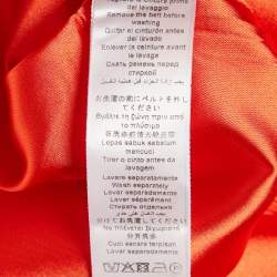 مملوكة مسبقًا إليزابيتا فرانشي فستان قصير قابل للفصل مطوي أبيض/برتقالي مقاس كبير - لارج