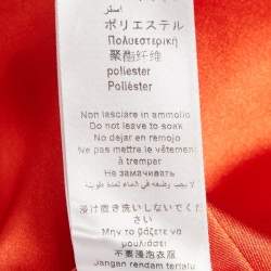 مملوكة مسبقًا إليزابيتا فرانشي فستان قصير قابل للفصل مطوي أبيض/برتقالي مقاس كبير - لارج