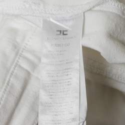 مملوكة مسبقًا Elisabetta Franchi White High Waist Denim Skinny Fit Jeans M Waist 27"