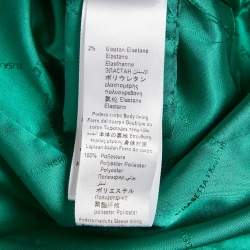 Pre Owned Elisabetta Franchi Green Crepe Blazer Dress S
