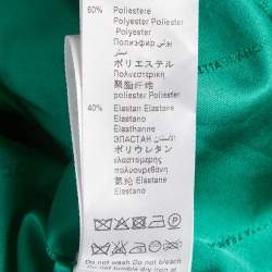 Pre Owned Elisabetta Franchi Green Crepe Blazer Dress S