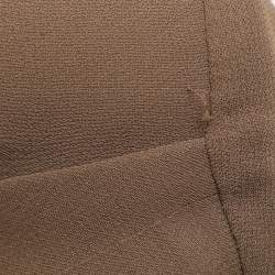 Pre Owned Elisabetta Franchi Khaki Crepe Camicia Blouse L