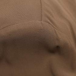 Pre Owned Elisabetta Franchi Khaki Crepe Camicia Blouse L