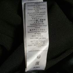 Pre Owned Elisabetta Franchi Black Crepe Button Detail Crepe Jumpsuit M