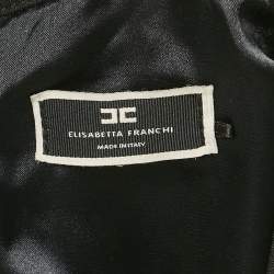 Pre Owned Elisabetta Franchi Black Crepe Button Detail Crepe Jumpsuit M