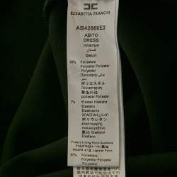 Pre Owned Elisabetta Franchi Black Crepe Passepartout Dress M
