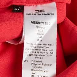 Pre Owned Elisabetta Franchi White /Pink Detachable Blouse Dress M 