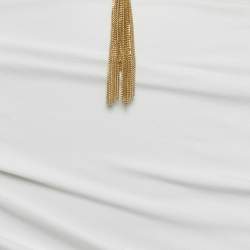 Pre Owned Elisabetta Franchi White Jersey Cut -Out Chain Detail Maxi Dress S 