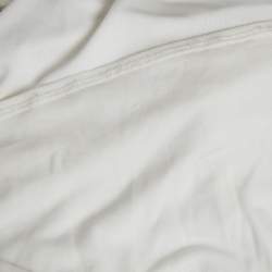 Pre Owned Elisabetta Franchi White Jersey Cut -Out Chain Detail Maxi Dress S 