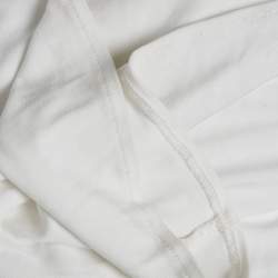 Pre Owned Elisabetta Franchi White Jersey Cut -Out Chain Detail Maxi Dress S 