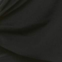 Pre Owned Elisabetta Franchi Black Jersey Cut -Out Jewel Clasp Maxi Dress S