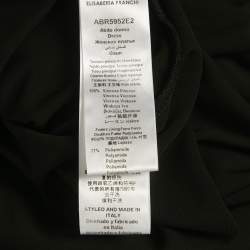 Pre Owned Elisabetta Franchi Black Jersey Cut -Out Jewel Clasp Maxi Dress S