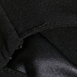 Pre Owned Elisabetta Franchi Black Crepe Peplum Jacket S