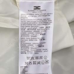 Pre Owned Elisabetta Franchi Mint Faux Fur Blazer S