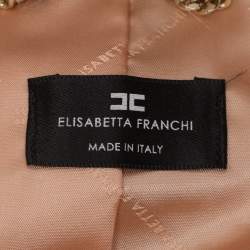 Pre Owned Elisabetta Franchi Multicolor Faux Fur Jacket S