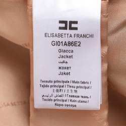 Pre Owned Elisabetta Franchi Multicolor Faux Fur Jacket S
