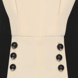 Pre Owned Elisabetta Franchi Black/Cream Crepe Jumpsuit S