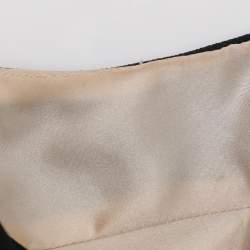 Pre Owned Elisabetta Franchi Black/Cream Crepe Jumpsuit S