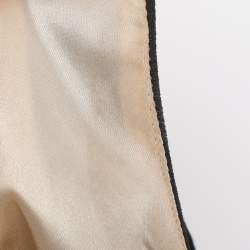 Pre Owned Elisabetta Franchi Black/Cream Crepe Jumpsuit S