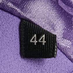 Pre Owned جمبسوت إليزابيتا فرانشي كريب بنفسجي بطبقتين مقاس كبير - لارج