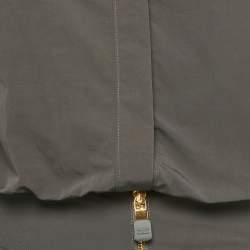 Pre Owned Elisabetta Franchi Grey Synthetic Crop Top & Trousers Set M