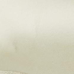 Pre Owned Elisabetta Franchi White Satin Crisscross Detail High Low Skirt S