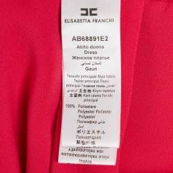 مملوكة مسبقًا Elisabetta Franchi Pink Crepe V-Neck Mini Dress S
