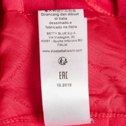 مملوكة مسبقًا Elisabetta Franchi Pink Crepe V-Neck Mini Dress S