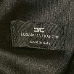 مملوكة مسبقًا فستان إليزابيتا فرانشي قصير مزين بحبات سوداء من الكريب حجم صغير