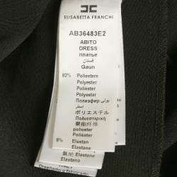 مملوكة مسبقًا فستان إليزابيتا فرانشي قصير مزين بحبات سوداء من الكريب حجم صغير